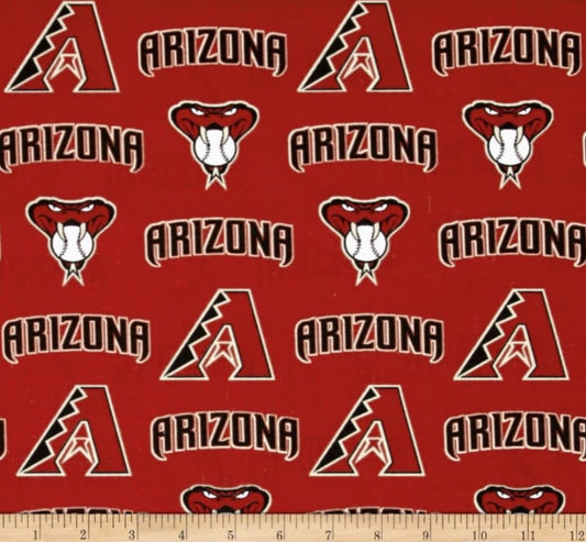 Arizona Diamondbacks MLB Baseball Logo 58" Fabric Traditions Cotton Fabric MLB-6679B