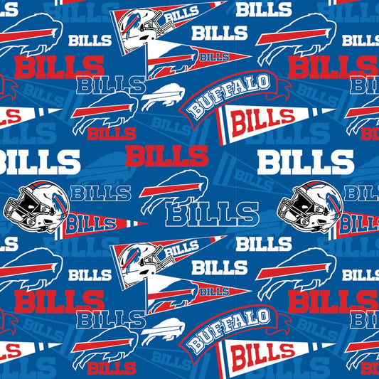 Buffalo Bills NFL Football Retro Fabric Traditions Cotton Fabric NFL-70154D