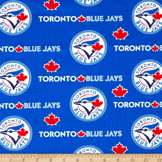 Toronto Blue Jays MLB Baseball Logo 58" Fabric Traditions Cotton Fabric MLB-6676B